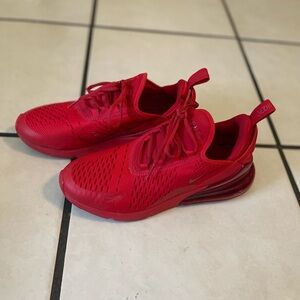 Nike Kids Red Air-cushioned Sneakers